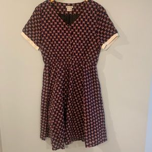 Kling Red Panda Retro Dress